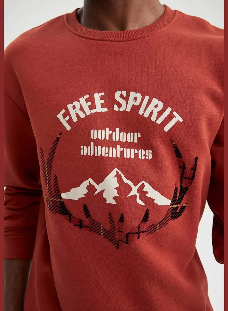 DeFacto Relax Fit Long Sleeve Knitted Sweatshirt