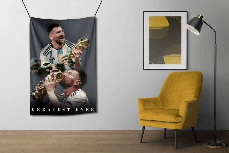 LAMRON Lamron Hanging Fabric Messi Greatest Ever Flag Basic 18 x 27 inches  - Image 3