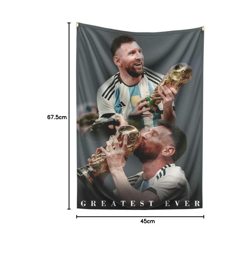LAMRON Lamron Hanging Fabric Messi Greatest Ever Flag Basic 18 x 27 inches  - Image 5
