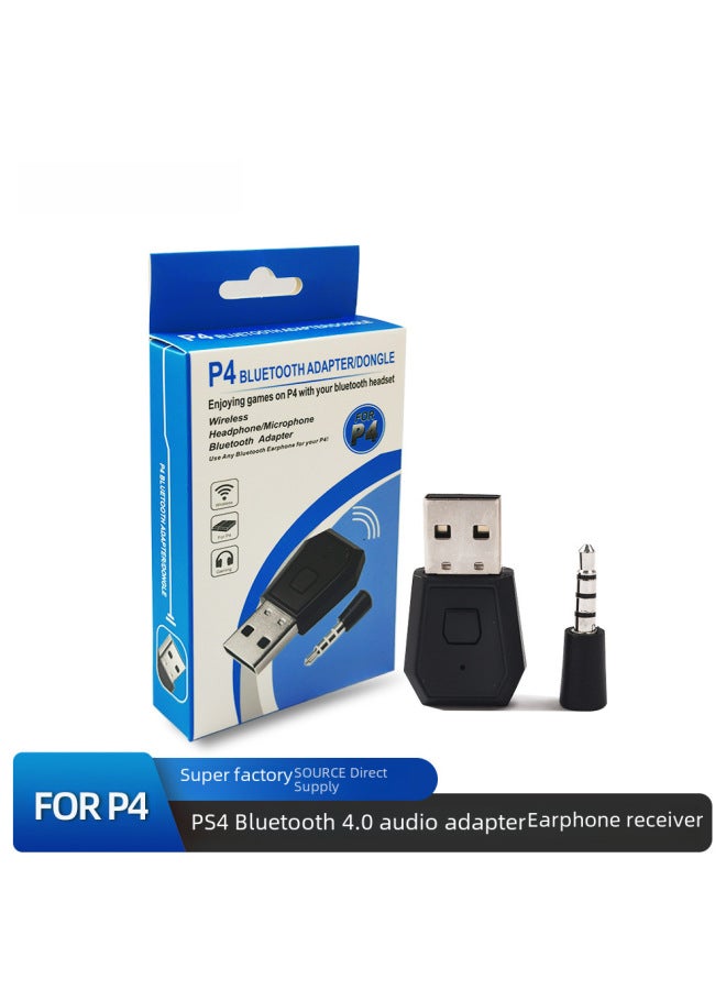 P4 Bluetooth Audio Transmitter Receiver Converter Ps4 Game Controller 4.0 Bluetooth Headset Adapter Digital Computer Gamepad-Product Color:Black  - Image 2