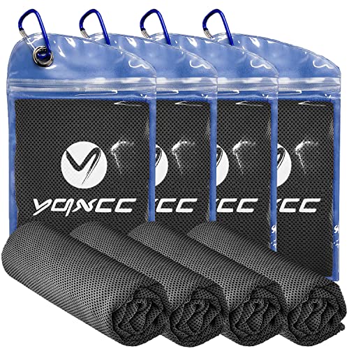 YQXCC Cooling Towels | 4 Pack 47"x12" | Ice Cool for Neck | Microfiber Soft Breathable Chilly | for Yoga, Sports, Golf, Gym, Camping, Running, Fitness, Workout & More Activities - Image 1