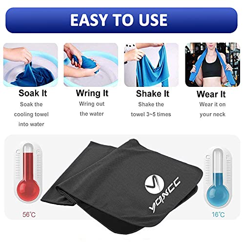 YQXCC Cooling Towels | 4 Pack 47"x12" | Ice Cool for Neck | Microfiber Soft Breathable Chilly | for Yoga, Sports, Golf, Gym, Camping, Running, Fitness, Workout & More Activities - Image 4