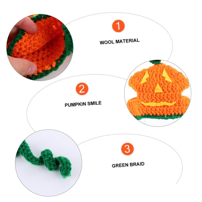 Adjustable Pumpkin Hat for Cats 30-35cm Smiling Face Halloween Costume - Image 5