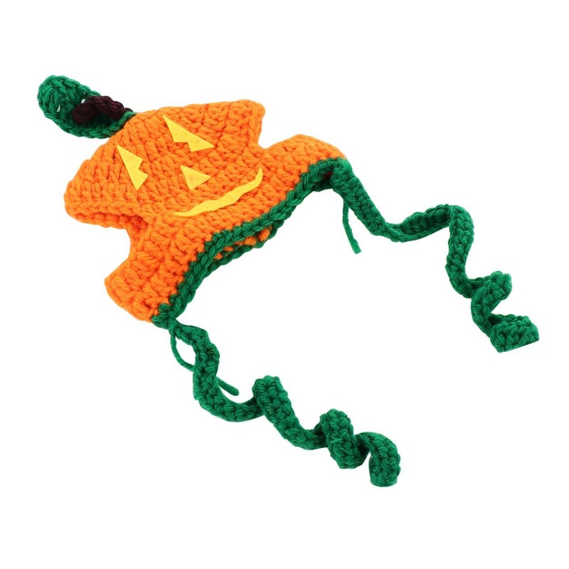 Adjustable Pumpkin Hat for Cats 30-35cm Smiling Face Halloween Costume - Image 2