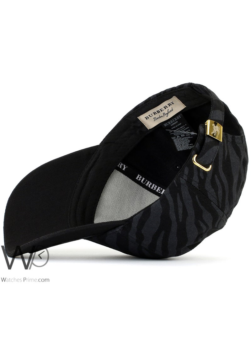 BURBERRY Burberry Cap Black Cotton Baseball Hat For Men  - Image 4