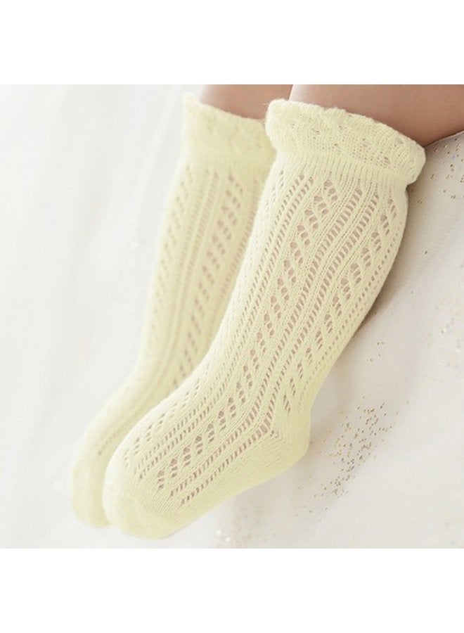 ACTLATI 3 Pairs Baby Girls Boys Knee High Socks Cotton Newborn Knit Stockings for 0-24 Months Infants Toddlers - Image 2