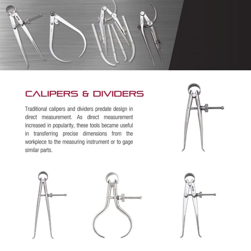 Starrett Starrett Yankee SpringType Caliper with Hardened Fulcrum Stud Bow Spring and Quick Adjusting Spring Nut  6 Size and Capacity Spring Joint Type  79A6  - Image 3