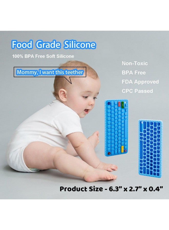 Besosay Baby Keyboard Teething Toys for Babies 0-3, 0-6, 6-12 Months | Soft Silicone Baby Keyboard Teethers Toys | Baby Fidget Toys 0-6 Months | Infant Teether Pacifier for Breastfeeding Baby Boy Girl - Image 1