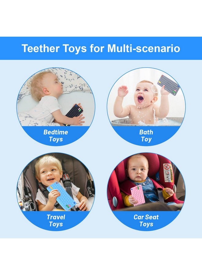Besosay Baby Keyboard Teething Toys for Babies 0-3, 0-6, 6-12 Months | Soft Silicone Baby Keyboard Teethers Toys | Baby Fidget Toys 0-6 Months | Infant Teether Pacifier for Breastfeeding Baby Boy Girl - Image 2