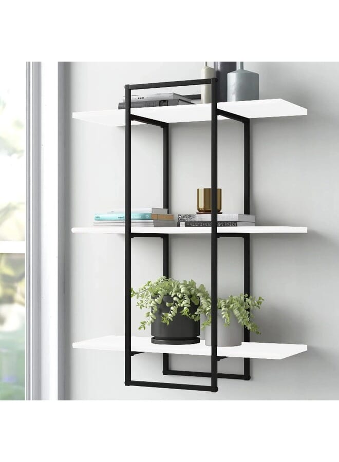 Home Gallery 3-Tier Open Wall Shelves White 60x20x80 