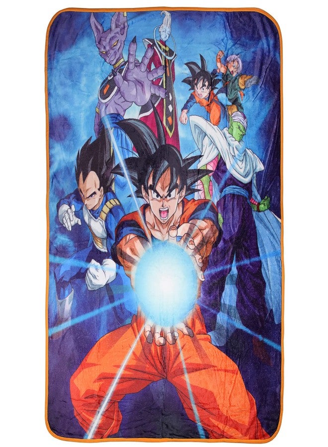 Dragon Ball Z GE Animation Dragon Ball Goku Vegeta Whis Beerus Piccalo Plush Fleece Throw Blanket 45" x 60" - Image 1