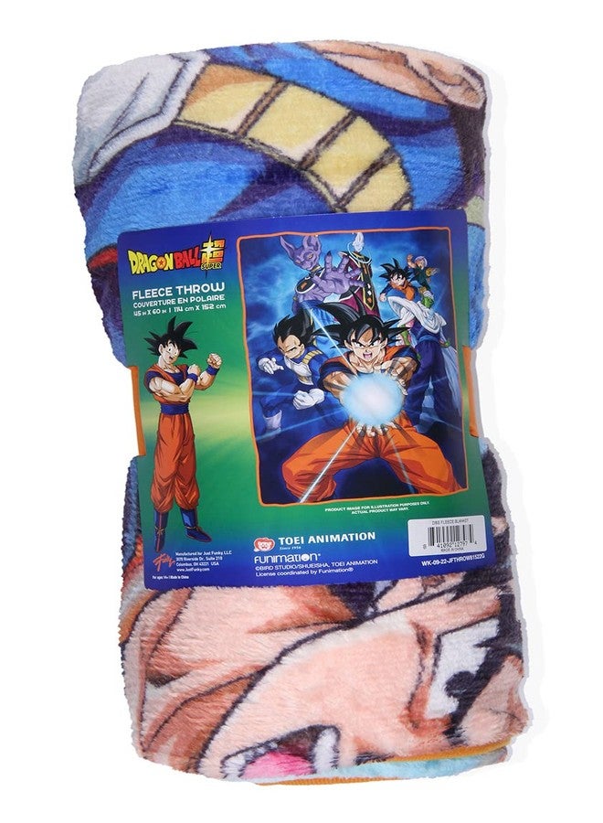 Dragon Ball Z GE Animation Dragon Ball Goku Vegeta Whis Beerus Piccalo Plush Fleece Throw Blanket 45" x 60" - Image 2