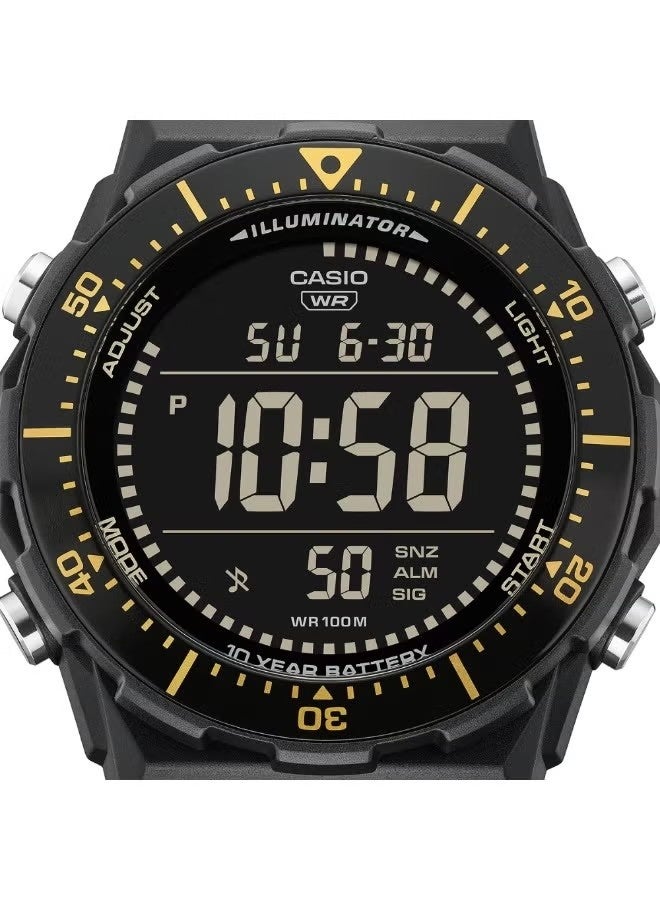 CASIO ساعة كاسيو الرقمية الرياضية AE-1700-1BVDF - حزام من الراتنج الأسود، شاشة كبيرة، ملابس خارجية ونشطة يوميًا - Image 4