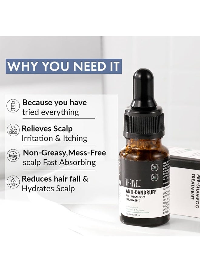 ThriveCo Scalp Care Anti-Dandruff Combo | Pre-Shampoo Serum 10ml + Scalp Clear Shampoo 100ml | Reduces Dandruff, Itchy & Dry Scalp | For Men & Women - Image 2