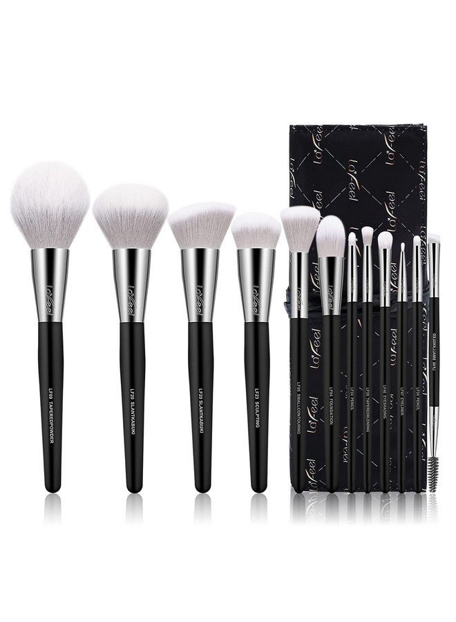 Enther Makeup Brushes Set 12 Pcs Brush Set With Makeup Brush Bag Travel Eye Makeup Brushes Set Professional Enther & Lafeel Cosmetics Foundation Concealers Powder Blush Blending Face Eye Shadows Brush - Image 1