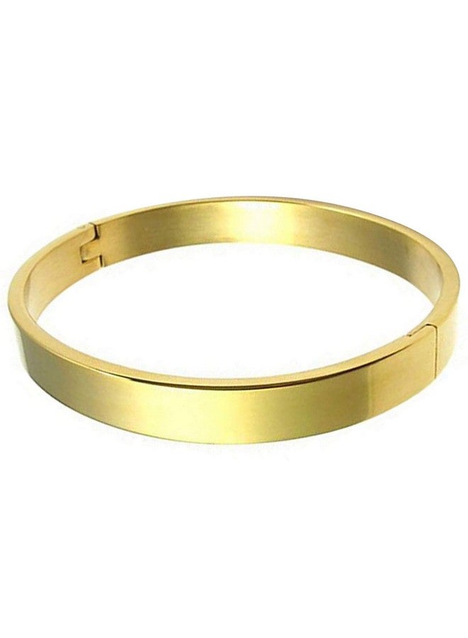 Young & Forever Gift Gold Openable Free Size Stainless Steel Trendy Kadaa Bracelet For Men And Boys. - Image 3