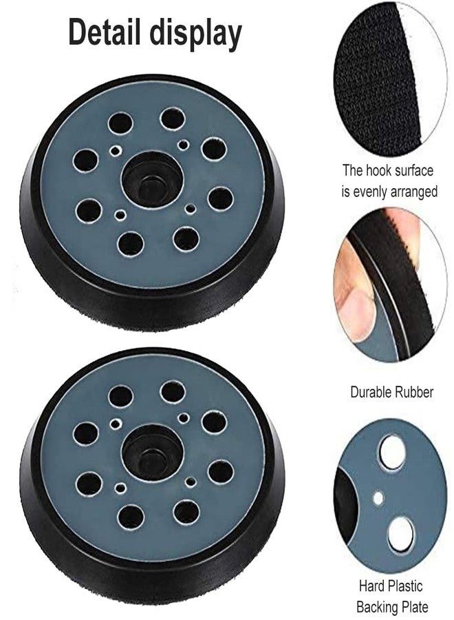 EMVANV 2pcs 5 Inch 8 Holes Orbital Sander Replacement Pad Compatible with DeWalt, Hook and Loop Replacement Backing Sanding Pad for Most Grinders with 4 Screws Holes - Image 5
