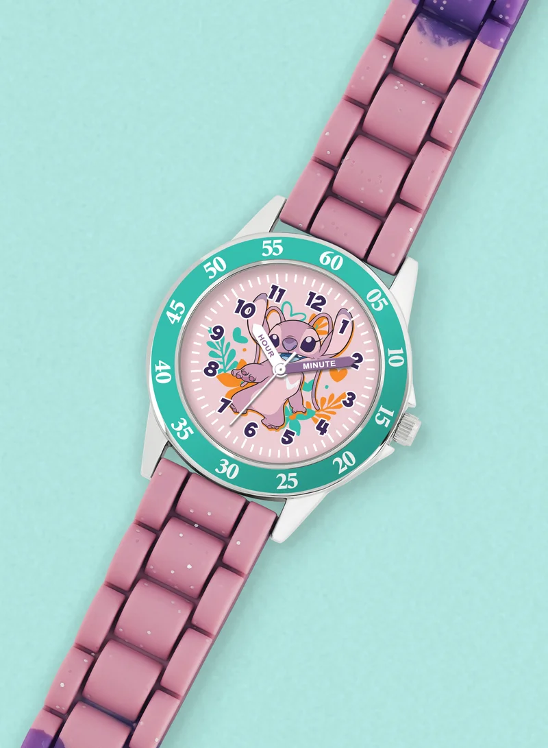Disney Disney Lilo and Stitch Pink Time Teacher Girls Watch - LAS9014