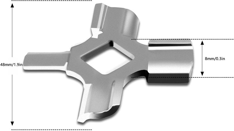 Antree Stainless Steel Meat Grinder Grinding Blades for Stand Mixer and Meat Grinder Attachment, 2 sharp blades - Image 3