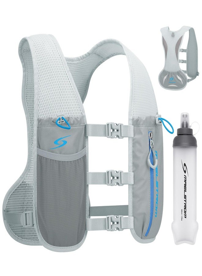 Maelstrom Running Vest for Women Men,Adjustable & Lightweight Reflective Hydration Vest with 500ml Soft Flask , Running Backpack for Trail Race, Marathon, Hiking, Cycling (Gray) - Image 1