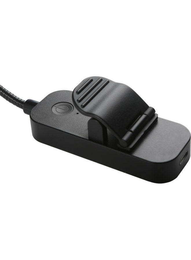 NIBEMINENT LED Flexible Clip On Eye-Caring Book Reading Lamp Light - Type 1 Black  - Image 3
