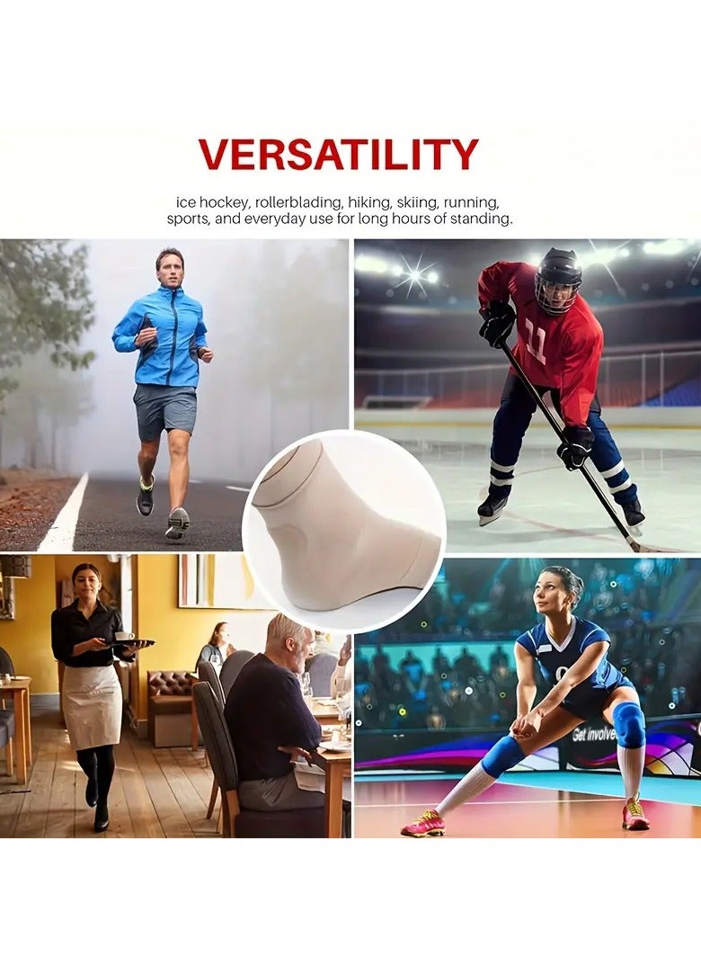 Generic 3 Pairs Heel Protector Heel Gel Sleeve Heel CompressionGel Sleeve Tendon Heel Protector Compression Padded SleeveSocks for Ankle Swelling, Achilles Tendonitis, Plantar Fasciitis,Light Brown  - Image 5