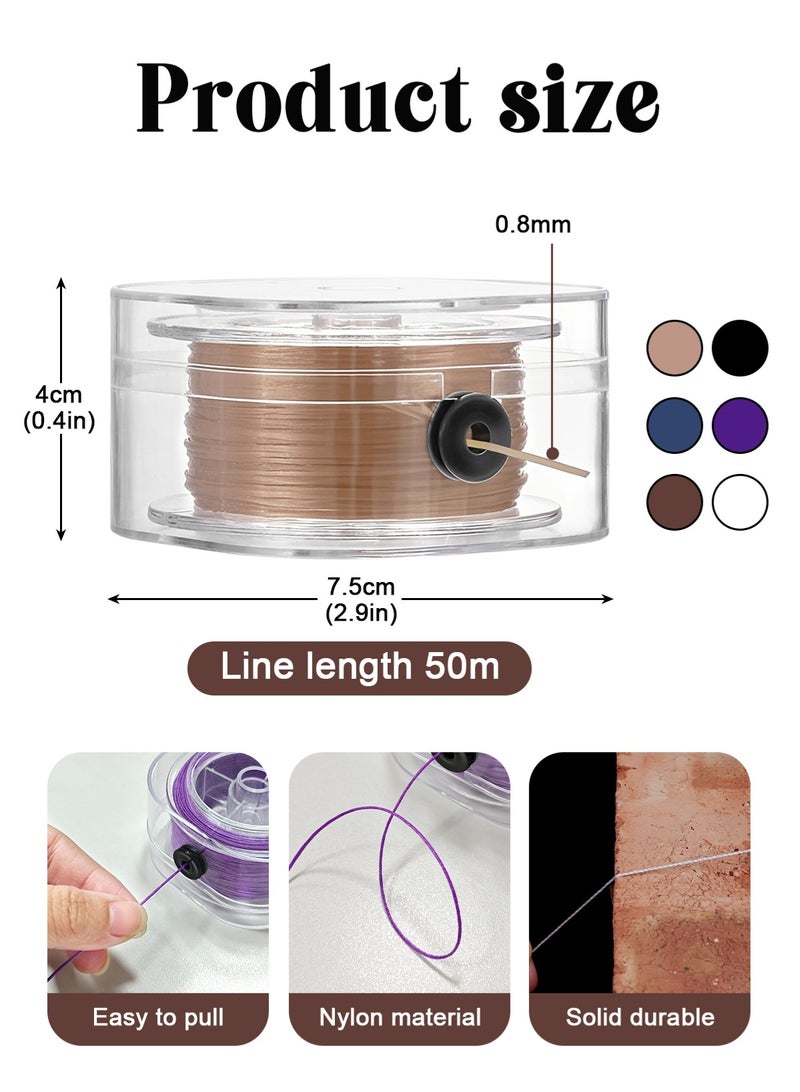 URbazaar 118In 0.8mm Flat Stretchy Bracelet Strings with Organizing Case, 6 Colors Beading Thread for Bracelet  , Seed Bead, Leather Stitching, Jewelry Making - Necklace and Sewing String - Image 5