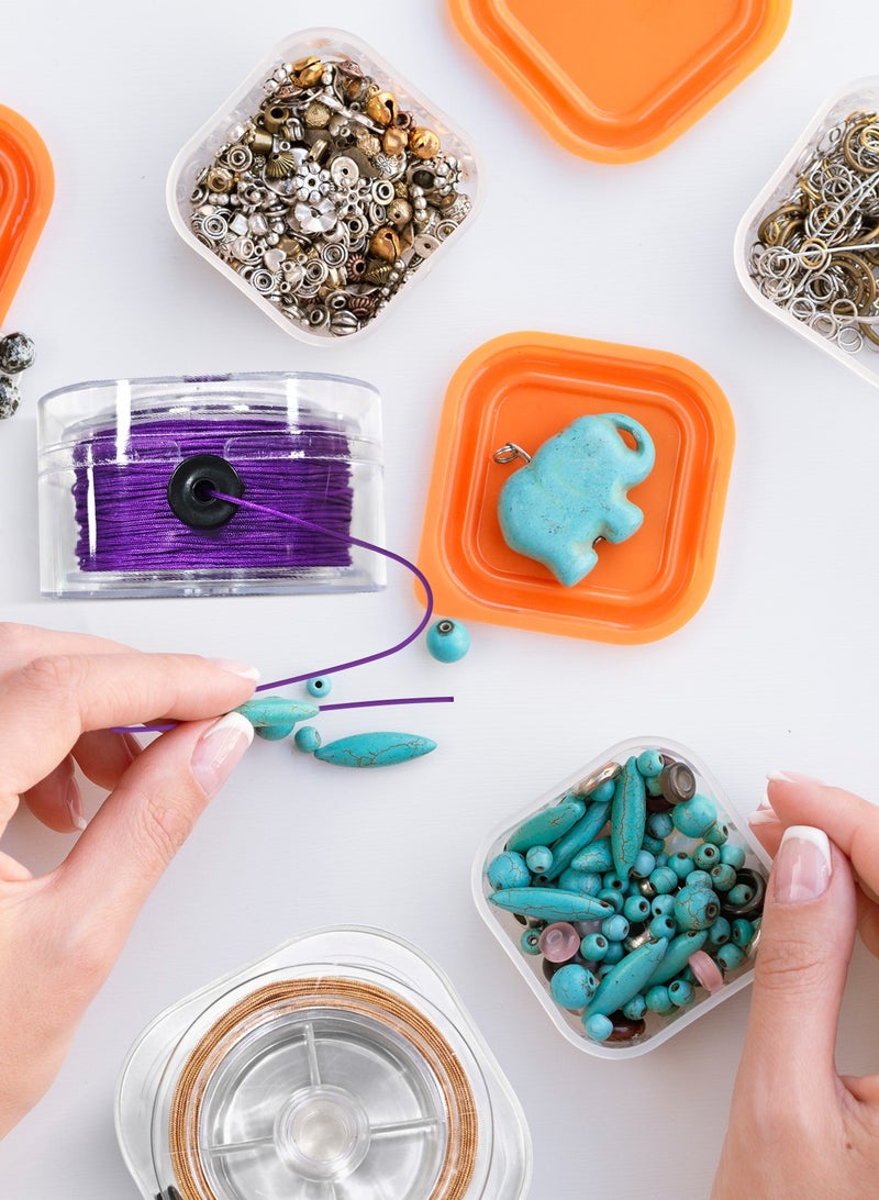 URbazaar 118In 0.8mm Flat Stretchy Bracelet Strings with Organizing Case, 6 Colors Beading Thread for Bracelet  , Seed Bead, Leather Stitching, Jewelry Making - Necklace and Sewing String - Image 3