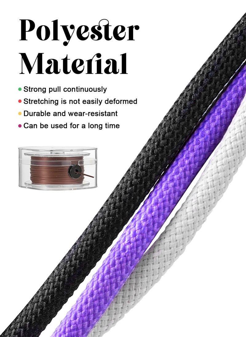 URbazaar 118In 0.8mm Flat Stretchy Bracelet Strings with Organizing Case, 6 Colors Beading Thread for Bracelet  , Seed Bead, Leather Stitching, Jewelry Making - Necklace and Sewing String - Image 2