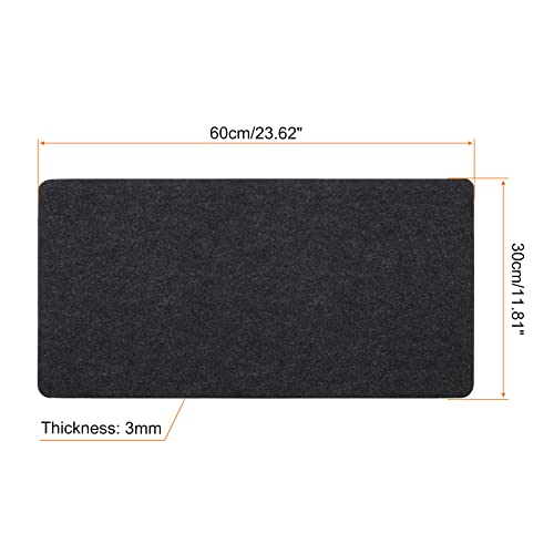 PATIKIL 24"x12" Desk Mat Protector, Felt Dual Side Mouse Pad Writing Mat for Office Home, Gray - Image 2