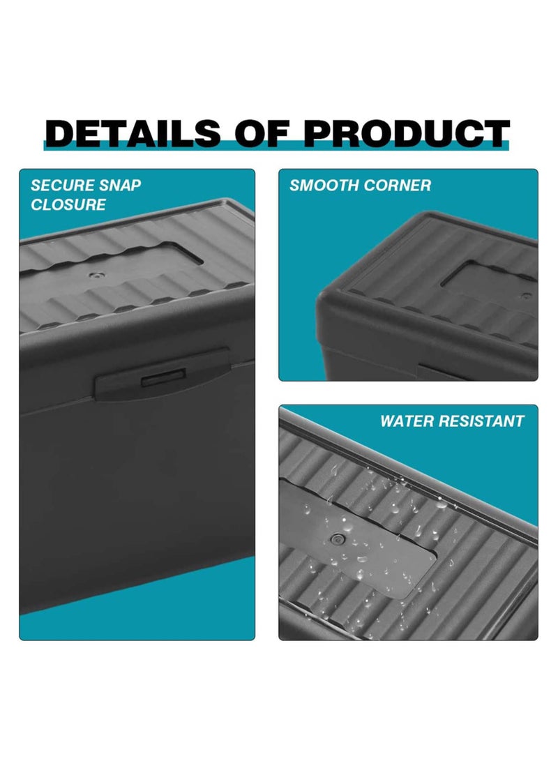 SYOSI Index Card Holder 3x5, Index Card Box Organizer Case, 3x5 Flash Note Card Holder, 300 Card Capacity Box, 2 Packs (Black) - Image 4