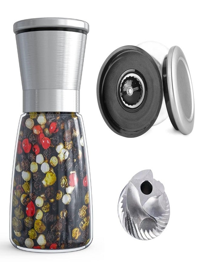Marve Premium Stainless Steel Salt and Pepper Grinder - Salt and Pepper Shakers - Pepper and Salt Mill with Ceramic Blades and Adjustable Coarseness Set - Image 1