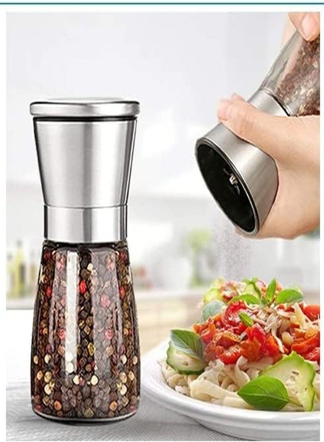 Marve Premium Stainless Steel Salt and Pepper Grinder - Salt and Pepper Shakers - Pepper and Salt Mill with Ceramic Blades and Adjustable Coarseness Set - Image 2