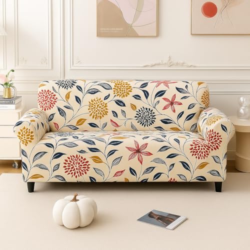 Homerz Premium 3 Seater Universal Elastic fit Sofa Cover Fully Covered, Non-Slip Sticky Elastic Stretchable Sofa Set Slipcover Protector (BW3D, 3 Seater) - Image 1