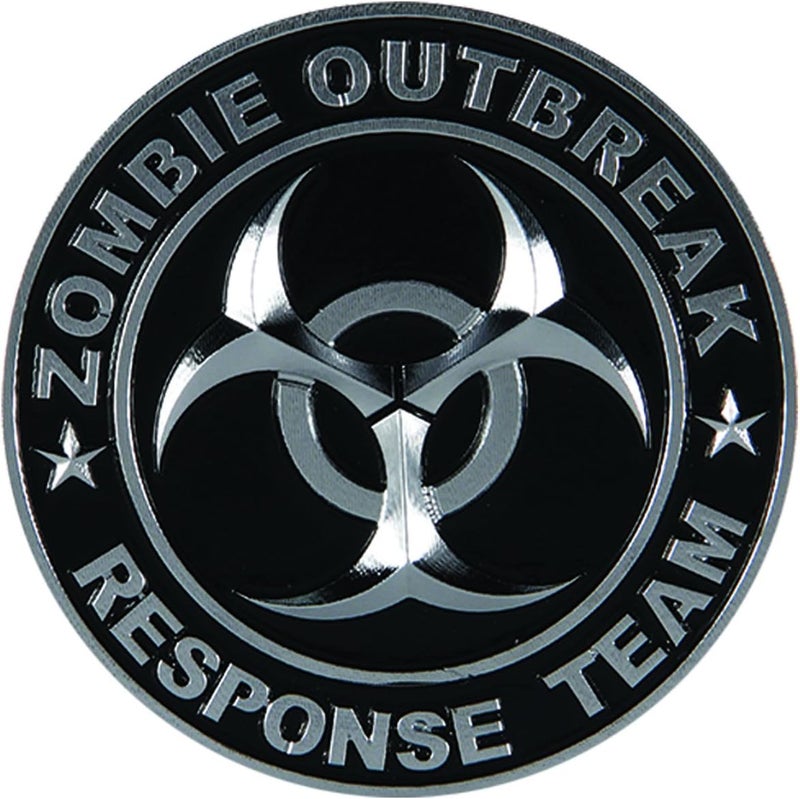 Pilot Zombie Response Team Emblem - Chrome/Black - Image 1