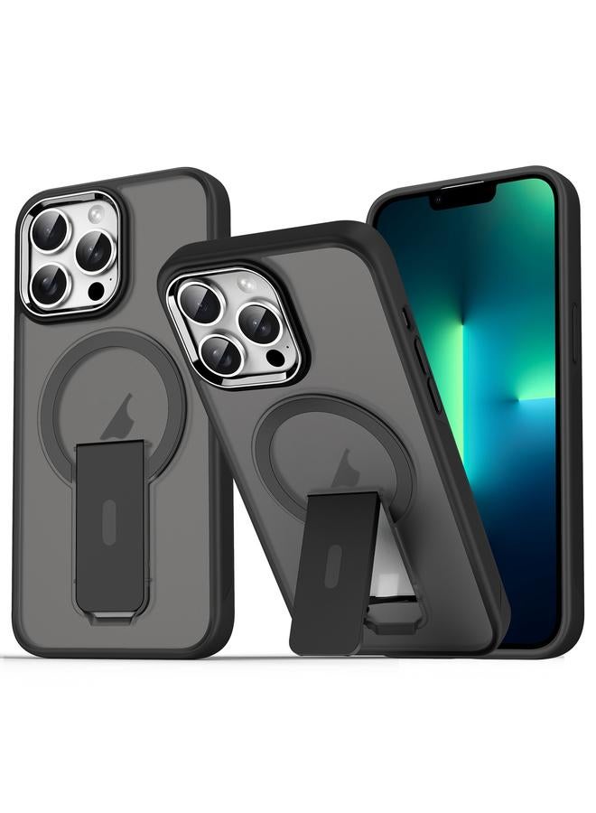 Zaboon Case For iPhone 13 Pro Acrylic Hybrid TPU MagSafe Holder Phone Case - Image 1