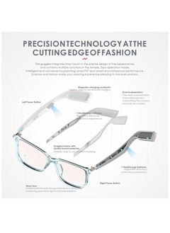 Generic Bluetooth Audio Glasses with Microphone, Anti-Blue Light Lenses, Open Ear Speakers, Perfect for Gaming, Meetings, Travel, and Driving.  - Image 3