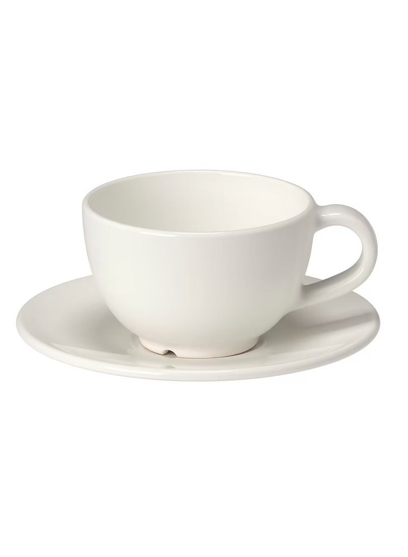 Coffee cup and saucer off white 14 cl - Image 1