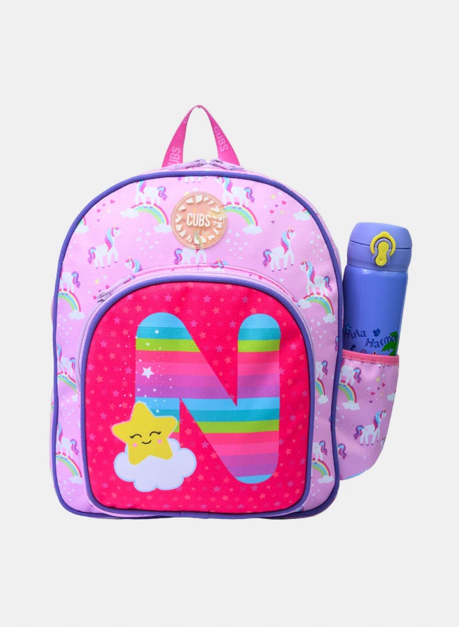 CUBS Nursery Pink Unicorn Letter N Bag - Image 1