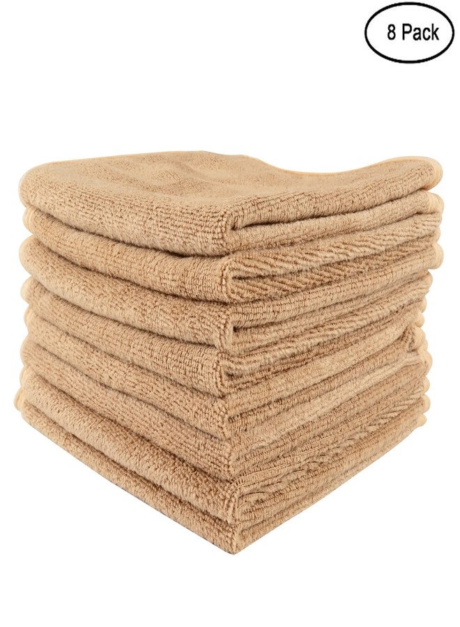 Mars wings Microfiber Facial Cloths (Facial Towels, 8 Pack (12 x 12 inch, Super Absorbent, Quick Drying Fast, Soft, Eco-Friendly, for Facial Wash Cleansing, Make-up Removal, Baby and Travel (Camel - Image 2