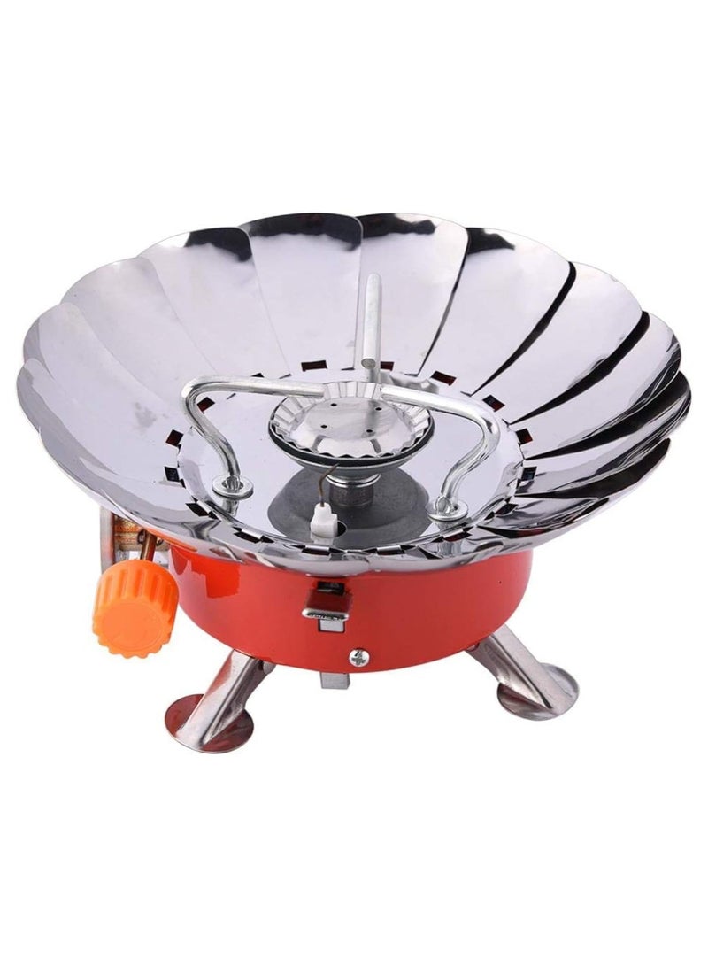 DubaiGallery Windproof Camping Gas Stove/Portable Collapsible Outdoor Camping Stove with Piezo Ignition Backpacking Stove for Outdoor Cooking Camping,Hiking,Picnic and Trucking - Image 1