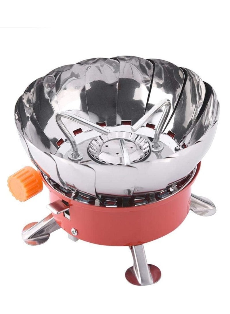 DubaiGallery Windproof Camping Gas Stove/Portable Collapsible Outdoor Camping Stove with Piezo Ignition Backpacking Stove for Outdoor Cooking Camping,Hiking,Picnic and Trucking - Image 4