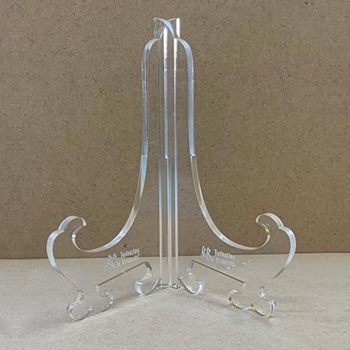 SNOOGG Acrylic Easel Pack of 5 Size 3 Inch Plate Stands Holders to Display Pictures or Other Items for Display Decoration - Image 1