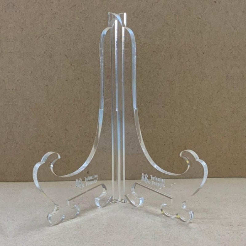 SNOOGG Acrylic Easel Pack of 5 Size 3 Inch Plate Stands Holders to Display Pictures or Other Items for Display Decoration - Image 3