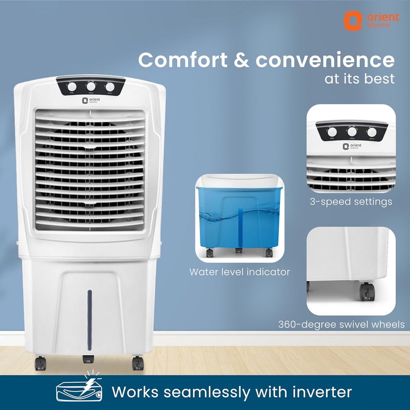 Orient Electric Orient Electric Aerostorm 92 L Desert Air Cooler For Home Densenest Honeycomb Pads For More Cooling Inverter Compatible 4000 Mch High Air Delivery AutoFill Feature Air Cooler For Room White  - Image 5