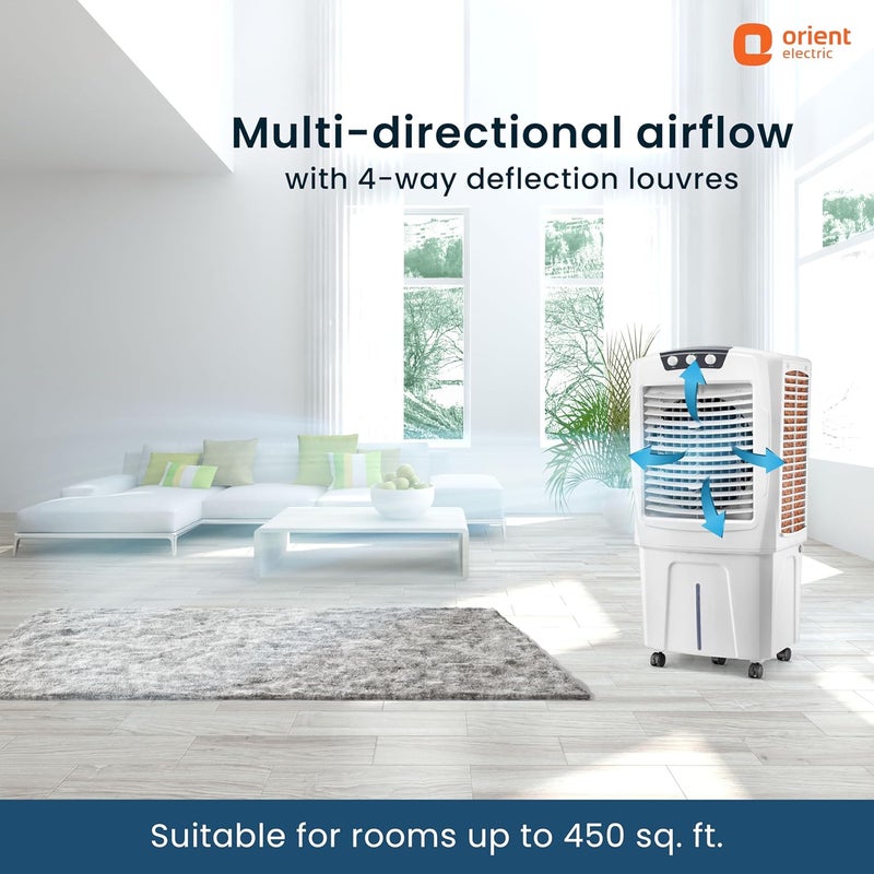 Orient Electric Orient Electric Aerostorm 92 L Desert Air Cooler For Home Densenest Honeycomb Pads For More Cooling Inverter Compatible 4000 Mch High Air Delivery AutoFill Feature Air Cooler For Room White  - Image 4