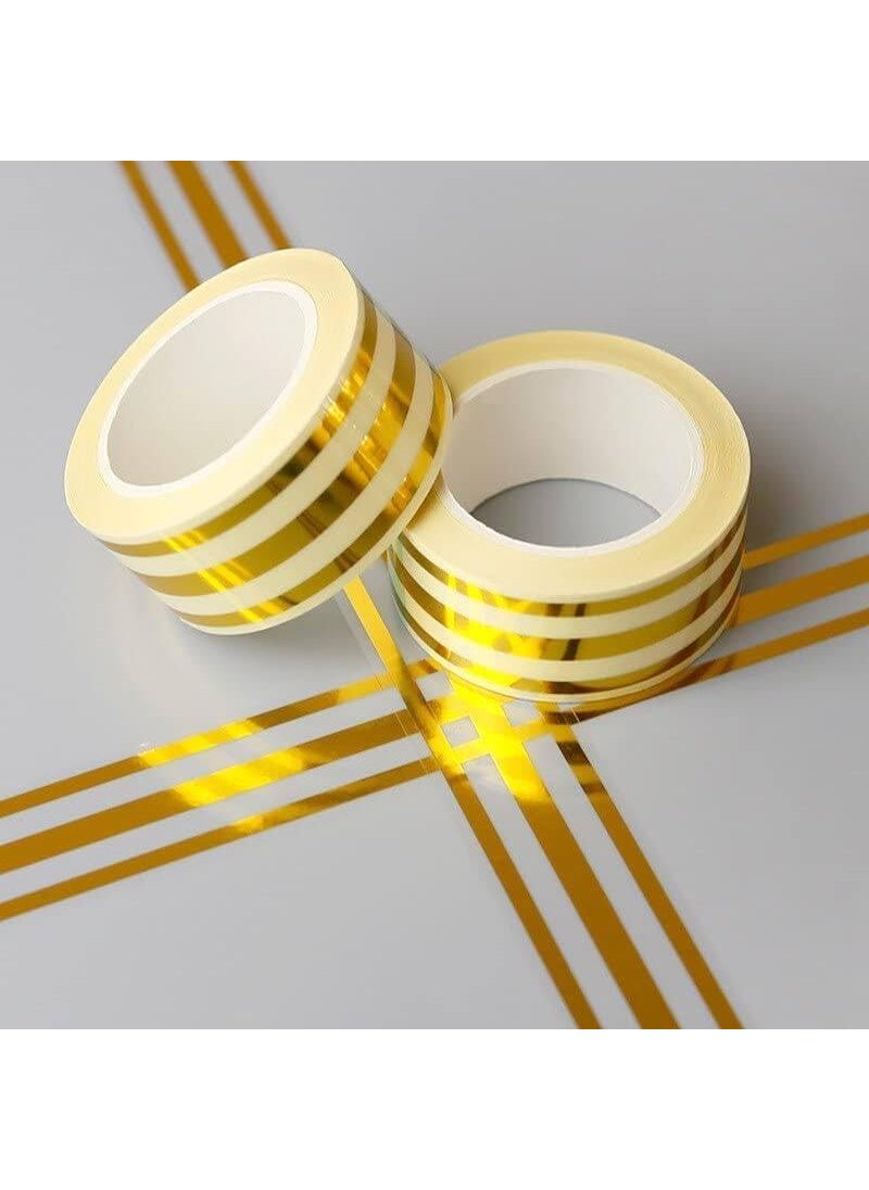 SURKHAMART 5M Golden Tile Gap Tape Waterproof PVC SelfAdhesive Tape for Wall Floor Tile Gaps Cabinetry and Detailing Pack Of 1  - Image 2