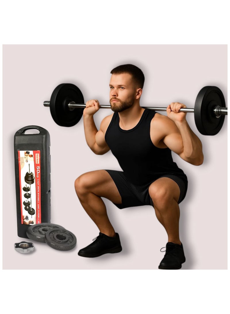 بونكا اثقال تمارين 50 كيلو اسود , دمبل مطلي لعدم الانزلاق - Image 1