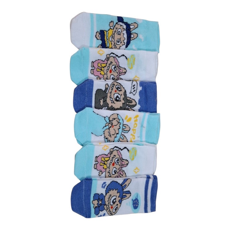 شراب اطفال جوارب مجموعه شرابات للأطفال من عمر سنتين إلى 5 سنوات ( مجموعه من 6 ازواج )، متوفر بألوان مميزه