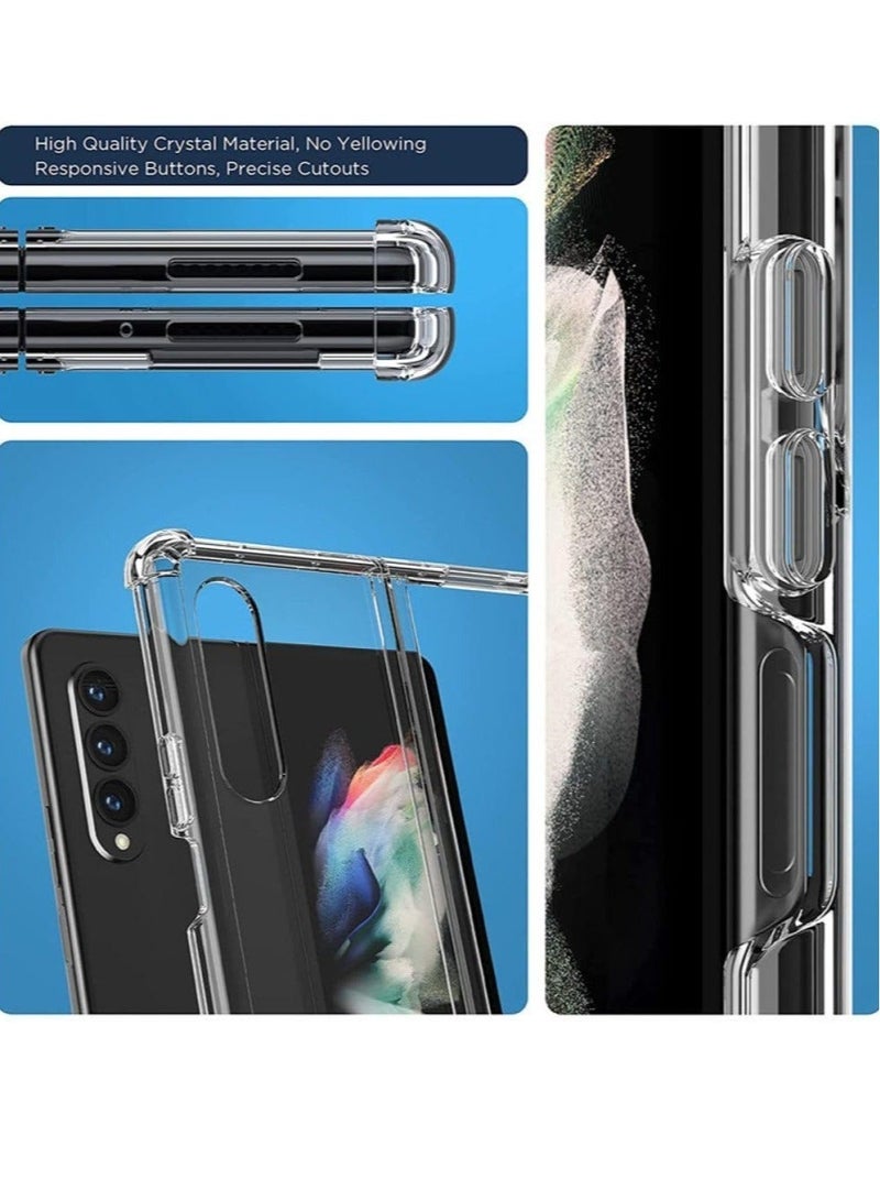 IAF Crystal Soft TPU Bumper Shockproof Hard Clear Case for Samsung Galaxy Z Fold 3 Zflod4 Z Flod2 with Enhanced Corner Protection,Samsung Z fold 4 - Image 3
